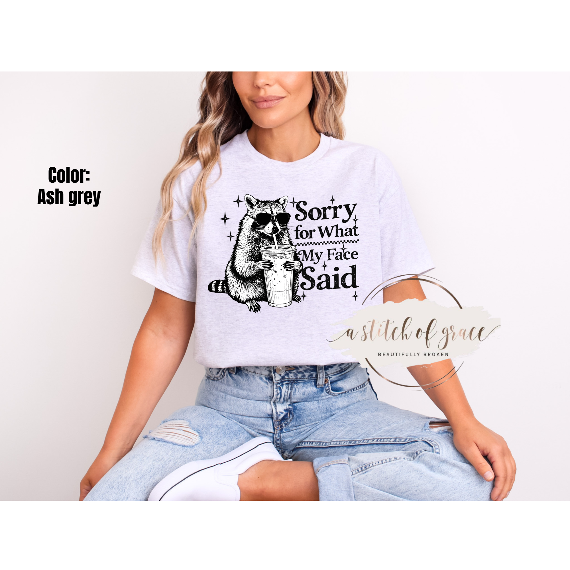 Sorry For What My Face Said Shirt, Funny Raccoon T-Shirt, Sarcastic Graphic Tee, Introvert Humor Shirt, Funny Saying Tee