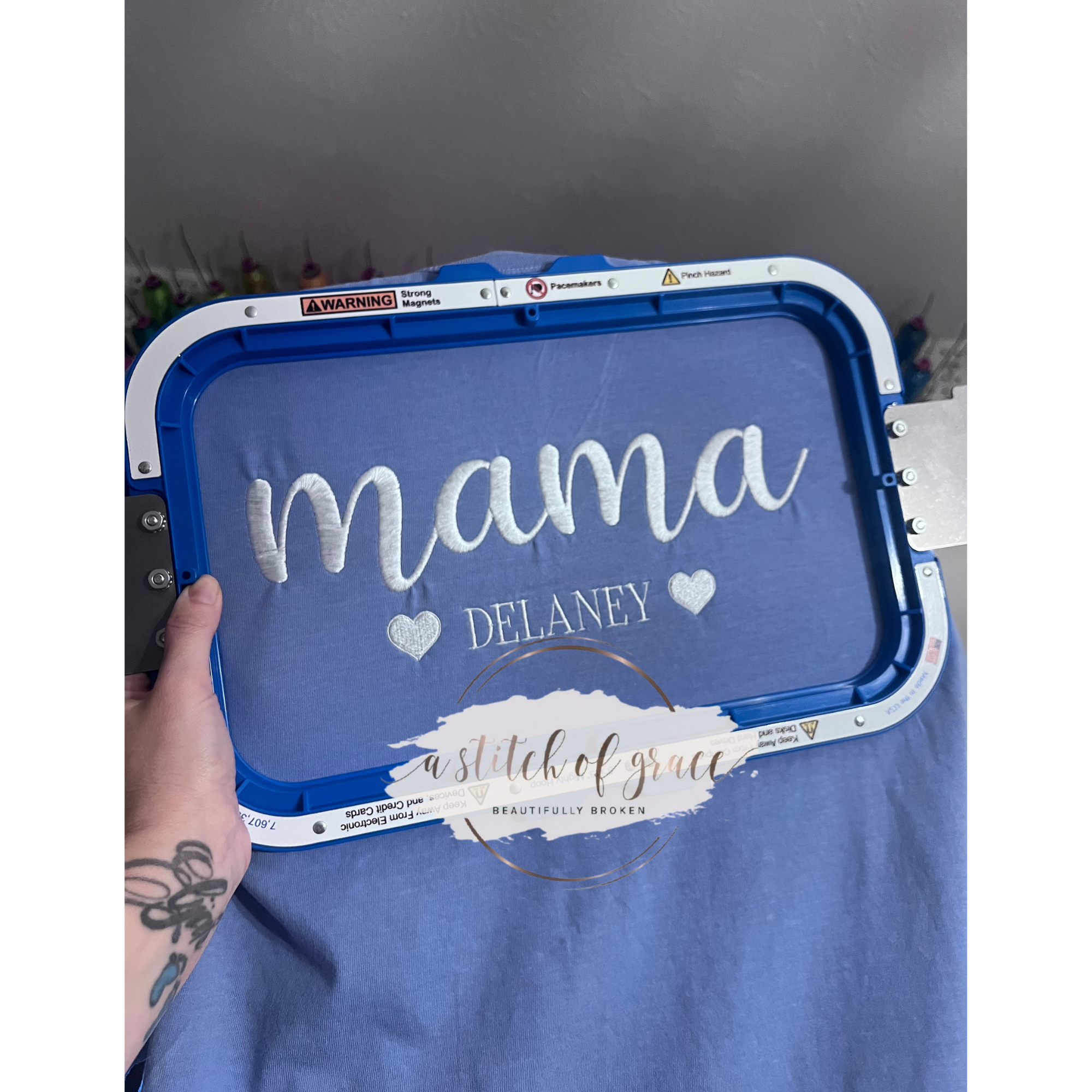 Personalized Mama Embroidered Comfort Colors® T-Shirt | Custom Kids Names Shirt | Mother’s Day Gift - Image 3