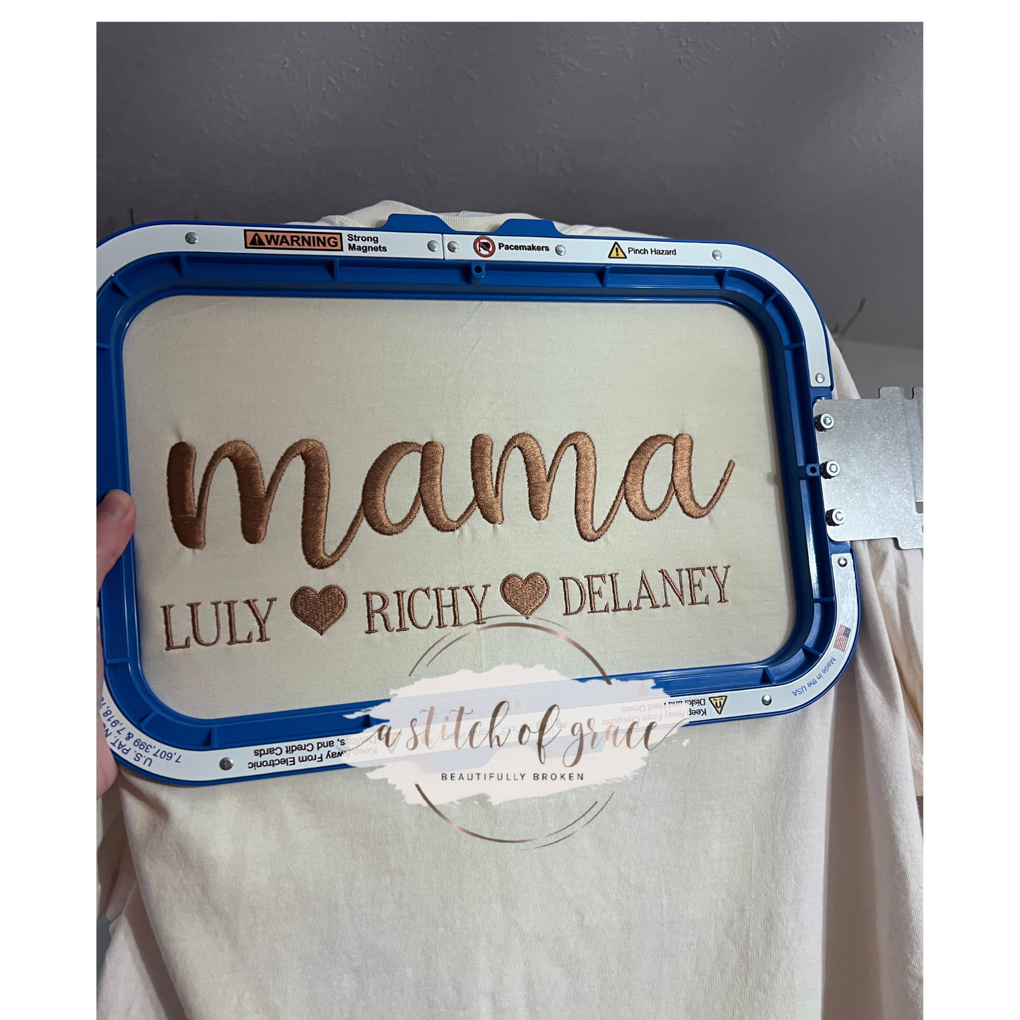Personalized Mama Embroidered Comfort Colors® T-Shirt | Custom Kids Names Shirt | Mother’s Day Gift - Image 2