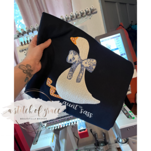 Embroidered Personalized Goose Sweatshirt | Custom Mama, Nana, Aunt, Mimi & More